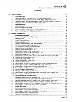 VW e-Golf 7 BE2 2017-2020 electric drive 115-136 hp repair workshop manual pdf