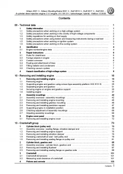 VW Golf 8 CD from 2019 4-cyl. 1.4l petrol engines 150-156 hp repair manual pdf