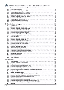 VW Golf 8 CD from 2019 4-cyl. 2.0l diesel engines 115-200 HP repair manual pdf