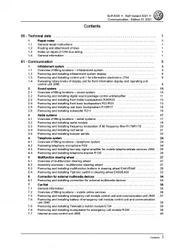 VW Golf 8 Variant CG from 2020 communication radio navigation repair manual pdf