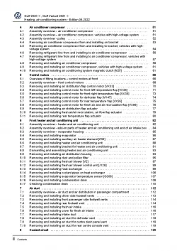 VW Golf 8 Variant CG from 2020 heating air conditioning system repair manual pdf