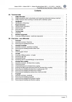 VW Golf 8 Variant CG from 2020 propshaft and rear final drive repair manual pdf