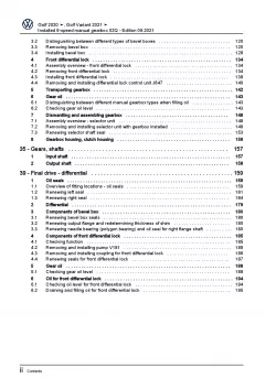 VW Golf 8 Variant CG (20>) installed 6 speed manual gearbox 02Q repair manual