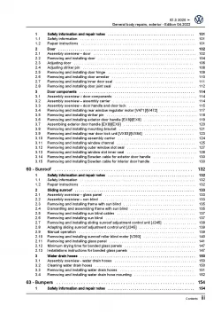 VW ID.3 type E11 from 2019 general body repairs exterior repair manual pdf ebook