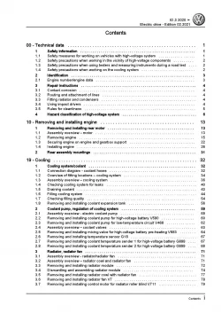 VW ID.3 E11 from 2019 electric drive 150-204 hp repair workshop manual ebook