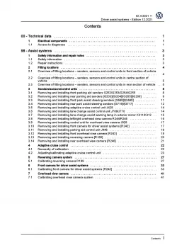 VW ID.4 type E21 from 2020 drivers assist system repairs workshop manual pdf