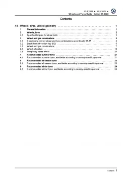 VW ID.5 type E39 from 2021 wheels and tyres repair workshop manual pdf ebook