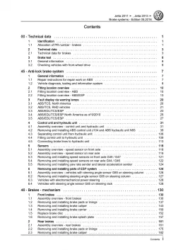 VW Jetta type AV 2010-2014 brake systems repair workshop manual pdf ebook file