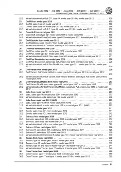 VW Jetta AV 2010-2014 wheels and tyres standard repair workshop manual pdf ebook