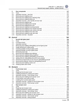 VW Jetta AV 2010-2014 general body repairs exterior repair workshop manual pdf