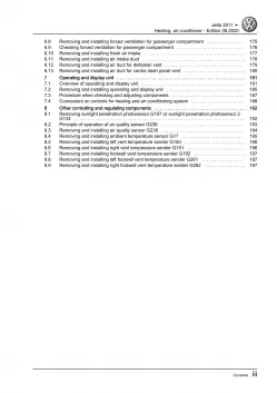 VW Jetta AV 2010-2014 heating air conditioning system repair workshop manual pdf