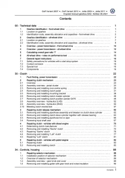 VW Jetta type AV 2010-2014 6 speed manual gearbox 02Q repair workshop manual pdf