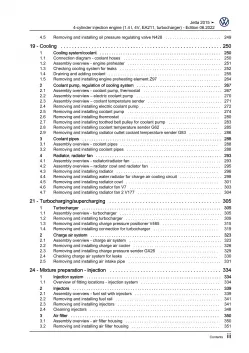 VW Jetta AV (14-18) 4-cyl. petrol engines 125-150 hp repair workshop manual pdf