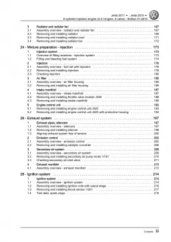 VW Jetta AV 2010-2018 5-cyl. petrol engines 170 hp repair workshop manual pdf