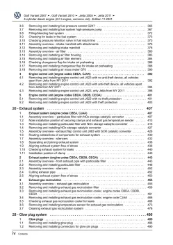 VW Jetta AV (10-14) 4-cyl. diesel engines 136-170 hp repair workshop manual pdf