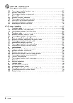 VW Jetta type AV 2014-2018 brake systems repair workshop manual pdf ebook file