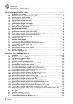 VW Jetta type AV 2014-2018 electrical system repair workshop manual pdf ebook