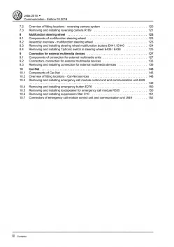 VW Jetta AV 2014-2018 communication radio navigation repair workshop manual pdf
