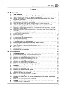 VW Jetta AV 2014-2018 general body repairs interior repair workshop manual pdf