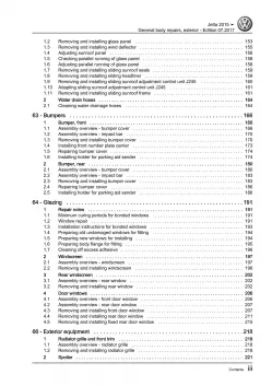 VW Jetta AV 2014-2018 general body repairs exterior repair workshop manual pdf