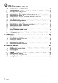 VW Jetta type AV 2014-2018 6 speed manual gearbox 0AJ repair workshop manual pdf