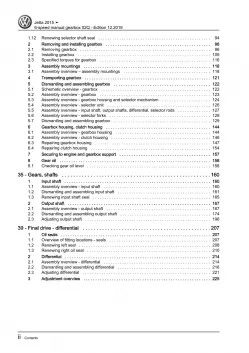 VW Jetta type AV 2014-2018 6 speed manual gearbox 02Q repair workshop manual pdf