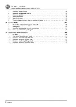 VW Jetta AV 2014-2018 7 speed dual clutch gearbox 0AM repair workshop manual pdf