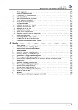 VW Jetta BU 2018-2021 running gear axles steering repair workshop manual pdf