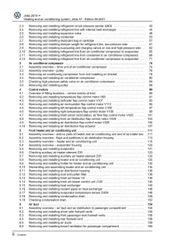 VW Jetta BU 2018-2021 heating air conditioning system repair workshop manual pdf