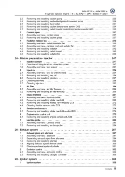 VW Jetta BU from 2018 4-cyl. petrol engines 110 hp repair workshop manual pdf