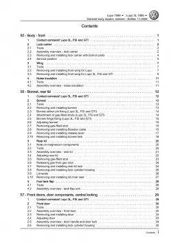 VW Lupo 3L 6E 1998-2006 general body repairs exterior repair workshop manual pdf