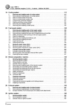 VW Lupo 6X (98-06) 4-cyl. 1.6l petrol engines 125 hp repair workshop manual pdf