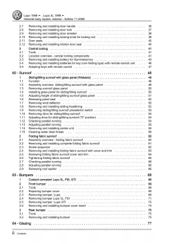 VW Lupo GTI 1998-2006 general body repairs exterior repair workshop manual pdf