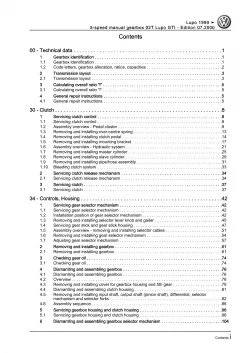 VW Lupo GTI 1998-2006 5 speed manual gearbox 02T repair workshop manual pdf