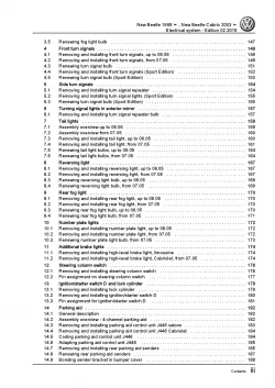 VW New Beetle Cabrio 1Y 2003-2010 electrical system repair workshop manual pdf