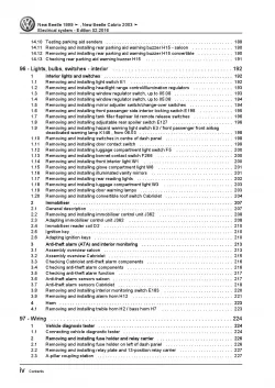 VW New Beetle Cabrio 1Y 2003-2010 electrical system repair workshop manual pdf