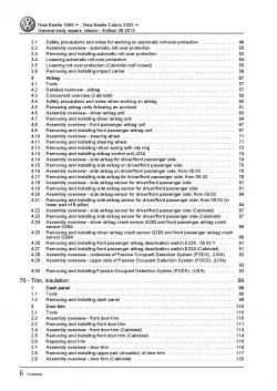 VW New Beetle Cabrio 1Y (03-10) general body repairs interior repair manual pdf