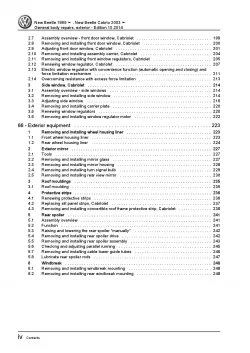 VW New Beetle Cabrio 1Y (03-10) general body repairs exterior repair manual pdf