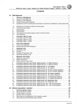 VW New Beetle 9C (97-10) 4-cyl. motronic injection ignition system repair manual