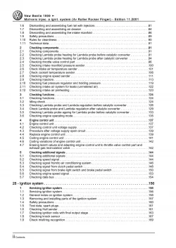 VW New Beetle 9C (97-10) 4-cyl. motronic injection ignition system repair manual