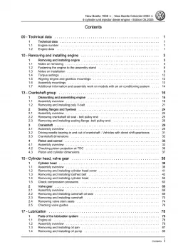 VW New Beetle 9C (97-10) 4-cyl. unit injector diesel engines 1.9l repair manual