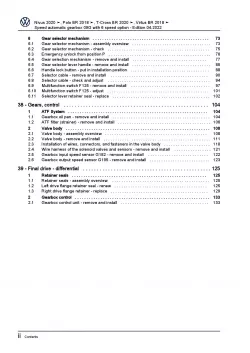 VW Nivus CS from 2020 6 speed automatic gearbox 09G repair workshop manual pdf