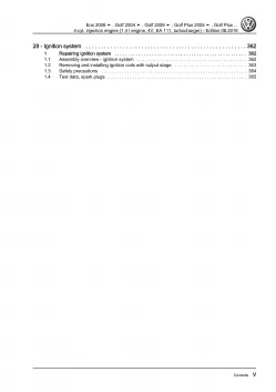 VW Passat 7 3C 10-14 4-cyl. 1.4l petrol engines 122 hp repair workshop pdf eBook