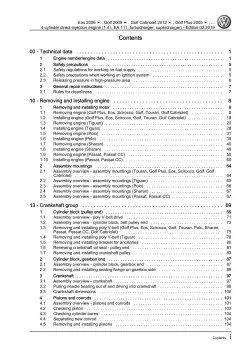 VW Passat 7 3C 10-14 4-cyl. 1.4l petrol engines 140-180 hp repair workshop eBook