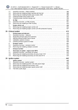 VW Passat 7 3C 10-14 4-cyl. 1.8/2.0l petrol engine 152-211 hp repair guide eBook