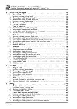 VW Passat 7 3C 10-14 6-cyl. 3.6l petrol engines 280-300 hp repair workshop eBook