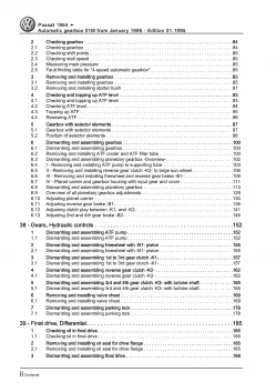 VW Passat 4 3A 1993-1997 4 speed automatic gearbox 01M repair manual guide eBook