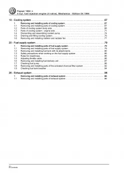 VW Passat 4 3A 1993-1997 injection engine mechanics 150 hp repair manual eBook