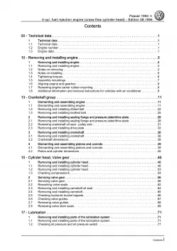 VW Passat 4 3A 1993-1997 injection engine mechanics 100 hp repair manual eBook
