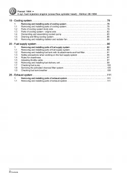 VW Passat 4 3A 1993-1997 injection engine mechanics 100 hp repair manual eBook